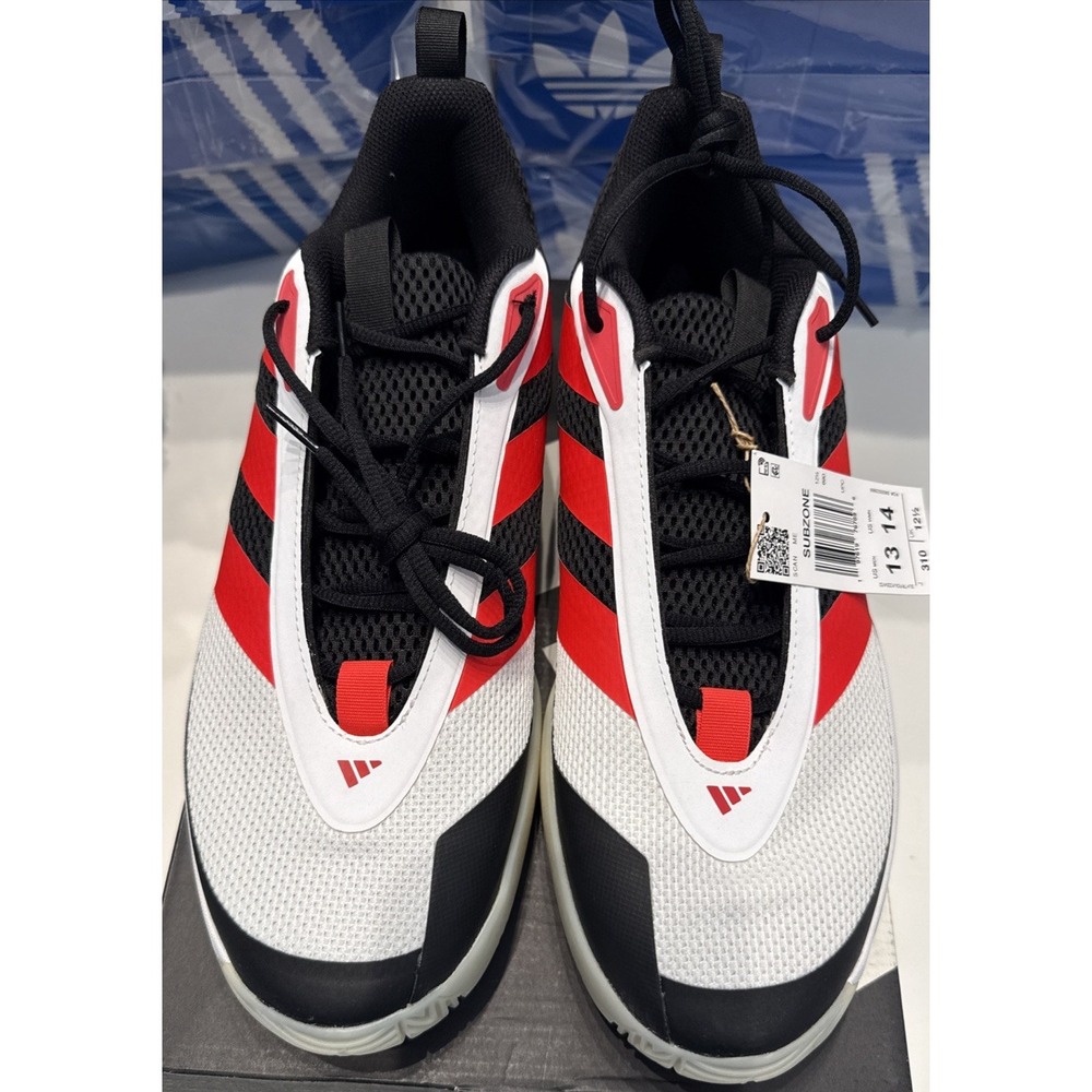 adidas SUBZONE Basketball Shoes Men's 13/Women's 14 White, Black, Red New in Box
